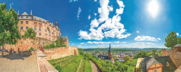 Landgrafenschloss Marburg, Keilrahmen 50x125 cm